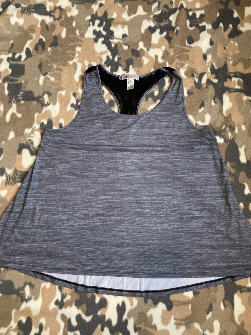 Jennifer Lopez Activewear Space-Dye Racerback Tank Top - Size Medium.